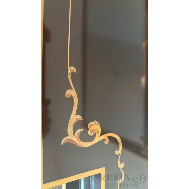 1984 Karges Furniture Hand-Painted Chinoiserie Lacquer Credenza With Asian Chow Legs For Sale - Image 14 of 18