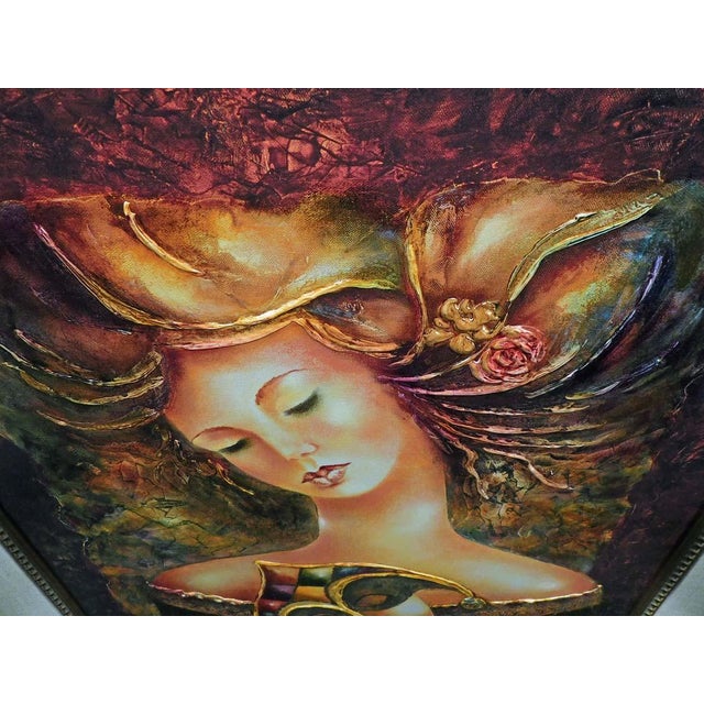 Textile Alexandru Darida"Carnevaledi Venezia"Embellished Giclee H. Signed For Sale - Image 7 of 11