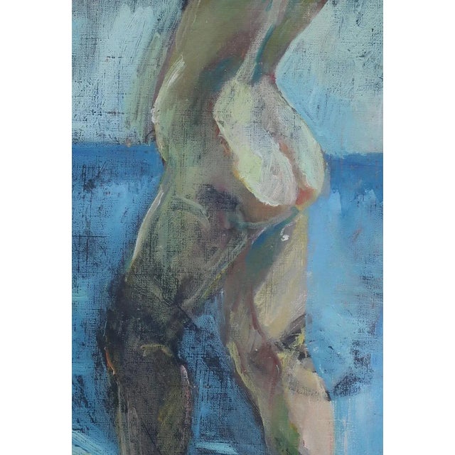 Vintage Nude Art Oil Painting, Nude Woman Figure, Soviet Ukrainian Art 48-34 For Sale - Image 4 of 6