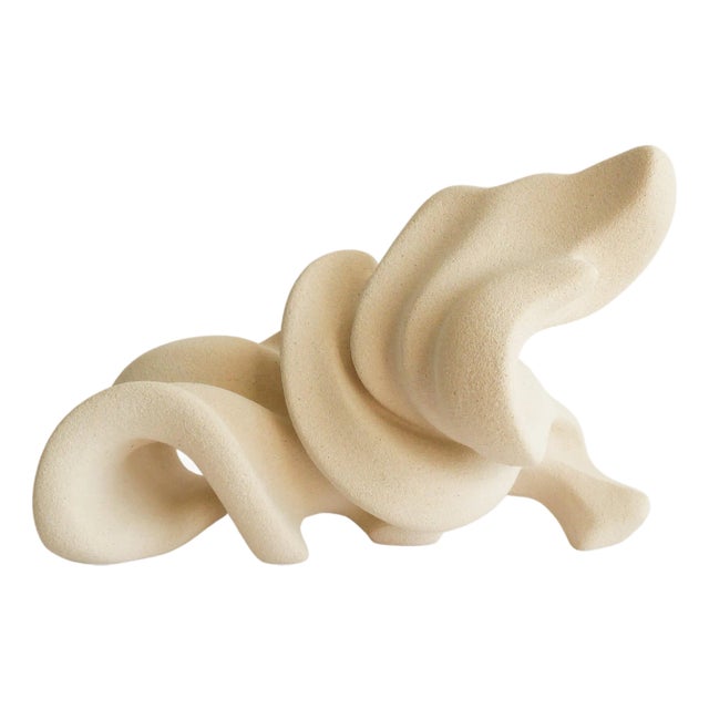 Ceramic Whispered Air Sculpture in Stoneware Clay by Aleksandra Krasnopolska For Sale