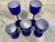 Carlo Moretti Carlo Moretti Cobalt Blue and White Cased Glasses, a Set of 5 For Sale - Image 4 of 10