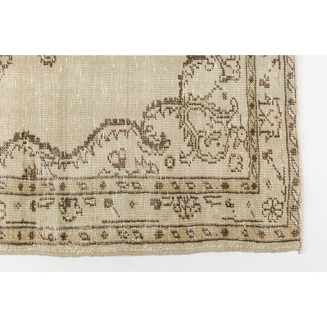 Tan 1960s Neutral Home Decor, Earthy Tones Rug For Sale - Image 8 of 10