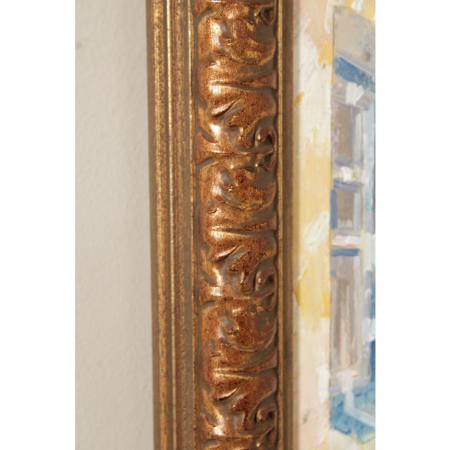 Beige Amy Yalanskyi Impressionist Style Oil Painting, Courtyard Afternoon For Sale - Image 8 of 12