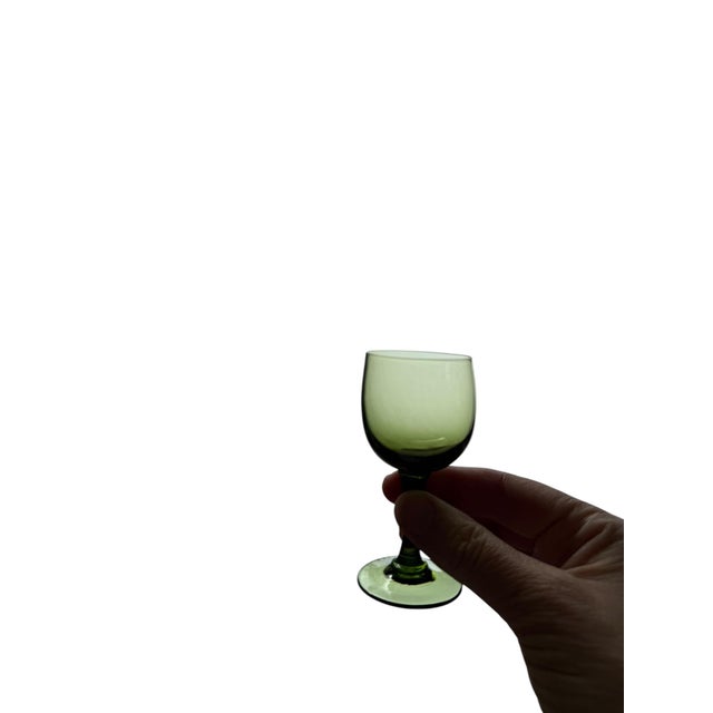 Vintage Sasaki Romance Green Glassware Complete Service Set - 7 pcs For Sale - Image 4 of 16