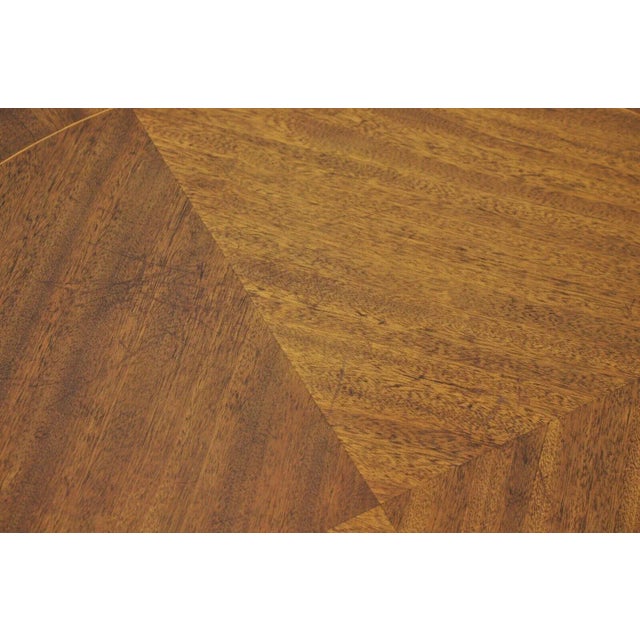 Wood Antique Mahogany Edwardian Bellflower Inlay Round Center Table For Sale - Image 7 of 13