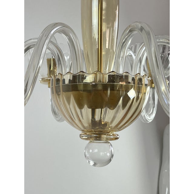 Vintage Murano Glass Chandelier, 1980s For Sale - Image 12 of 15