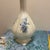Ceramic Vintage Iridescent Ivory Ceramic Pitcher Vase Hand-Painted Blue Flowers & Gilt Trim For Sale - Image 7 of 10