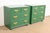 Henredon Mid-Century Hollywood Regency Chinoiserie Green Lacquered Bedside Chests, Newly Refinished For Sale In South Bend - Image 6 of 14