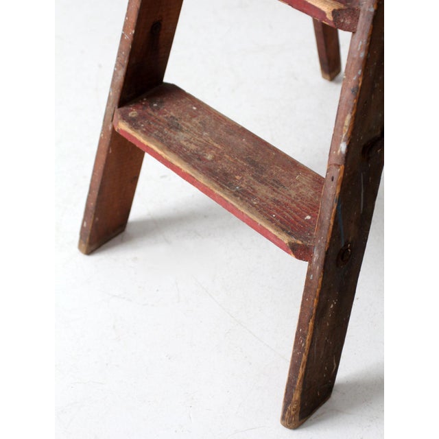 Vintage Wooden Step Ladder For Sale - Image 10 of 10