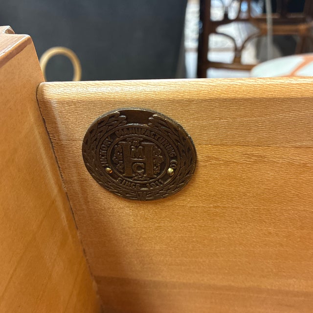 1960s Mid 20th Century Hickory Campaign Style 7 Drawer Dresser For Sale - Image 5 of 7
