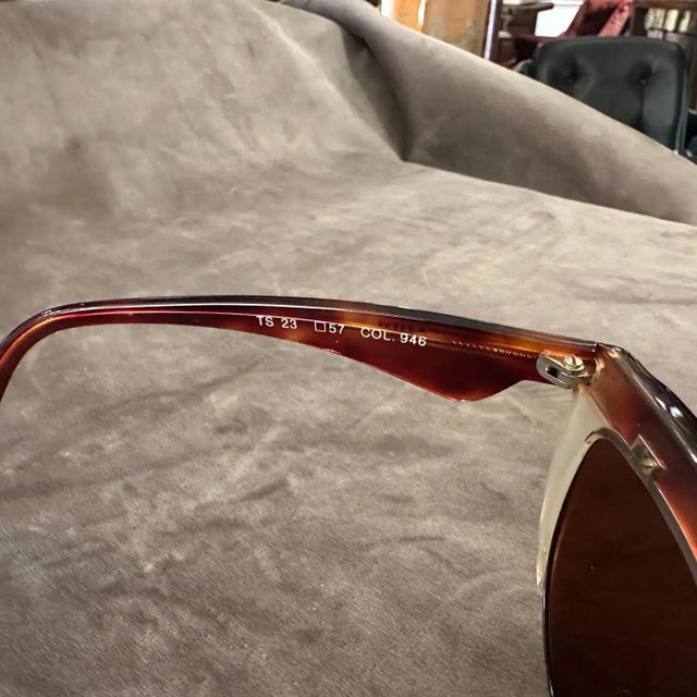 Italian 1990s Newer Worn High Quality Italian Sunglasses by Trussardi For Sale - Image 3 of 12