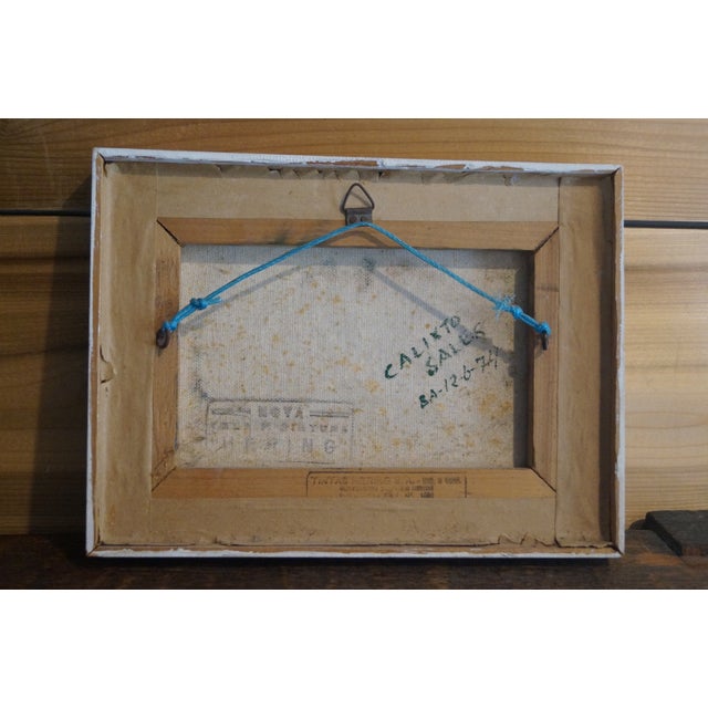 Paint 1970s Bahia Brazil Artist Calixto Sales Painting For Sale - Image 7 of 10