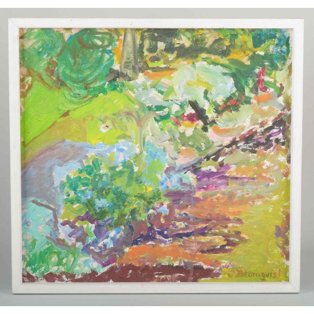 Inge Blomqvist, Swedish artist. Oil on panel. Landscape composition. A colourful and expressive painting by the Swedish...