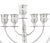 Early 21st Century Sterling Hammered Menorah For Sale - Image 5 of 7