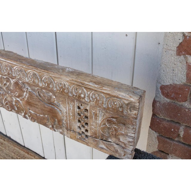 Wood 1800's Indo-Portuguese Architectural Beam For Sale - Image 7 of 10