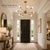 Modern Brass Chandelier With 8 Arms, Contemporary Lighting Fixture, Ceiling Light, Living Room or Dining Room Decor, Stylish and Elegant For Sale - Image 16 of 16