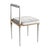 White "Audrey" Chair, Stainless Steel, Bronze Details, Tailor Made Leather For Sale - Image 8 of 8