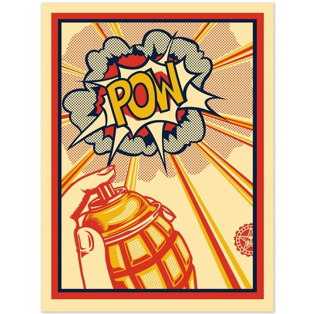 Artist: Shepard Fairey Title: Power - Lenticular Print Medium: 2-Phase flip Lenticular Print Signed: Hand Signed by...