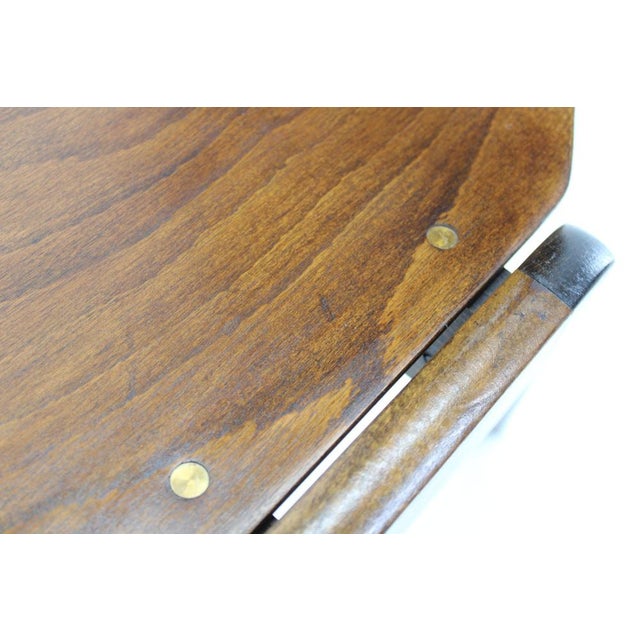 Vintage German Beech Stuckable Dining Chairs, 1970s, Set of 7 For Sale - Image 11 of 16