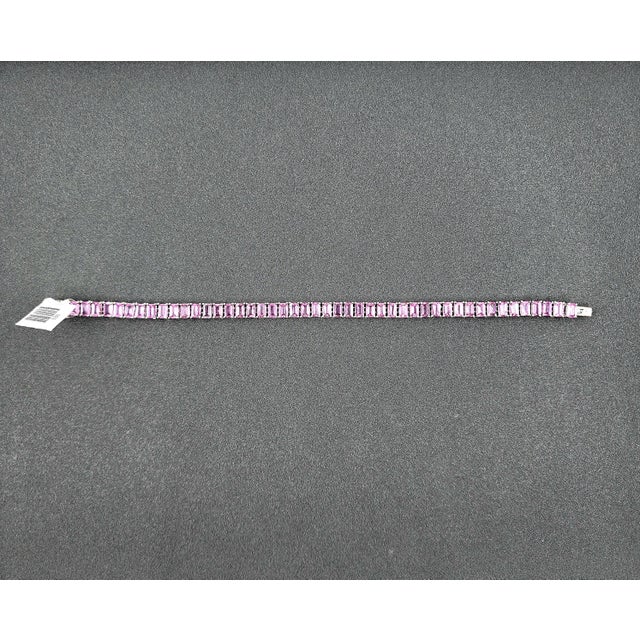 17.60 Ct Natural Pink Sapphire Bracelet For Sale - Image 9 of 9