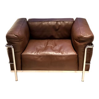 Cassina Le Corbusier Lc3 Leather Chair For Sale
