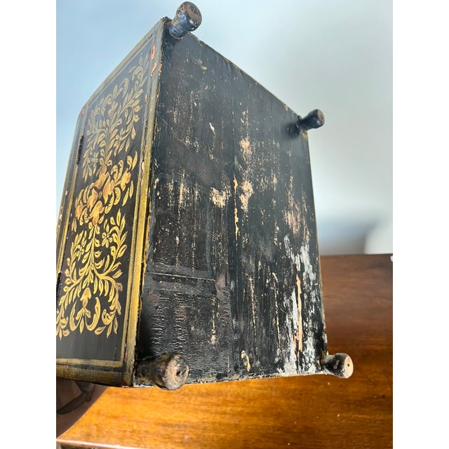 Antique New England Folk Art Painted Portrait Document Box, Mother & Child, C. 1840–1860 For Sale - Image 9 of 9