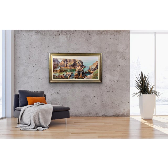 Nancy Bailey, Low Tide on the Minnows, Cornwall, 1972, Impasto Oil Painting, Framed For Sale - Image 14 of 17