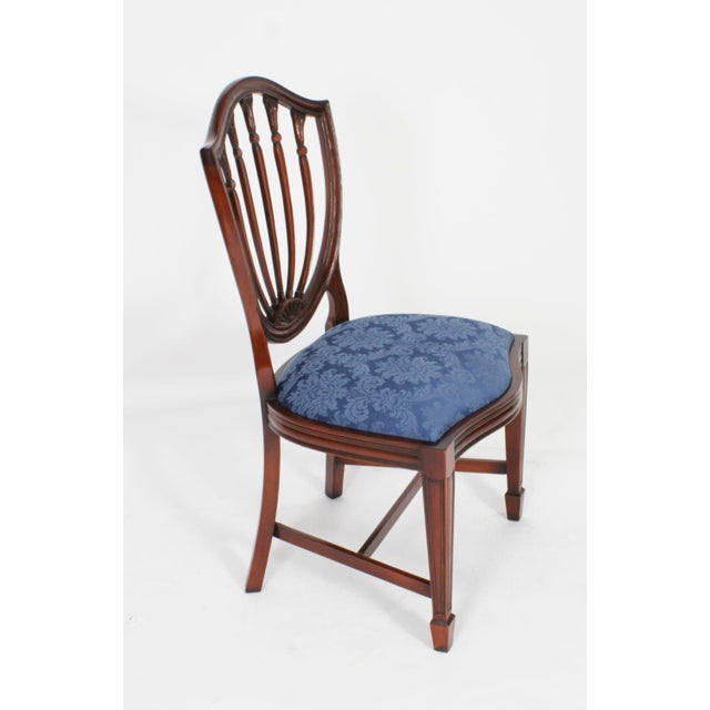 Vintage English Hepplewhite Revival Dining Chairs, Set of 10 For Sale - Image 12 of 18