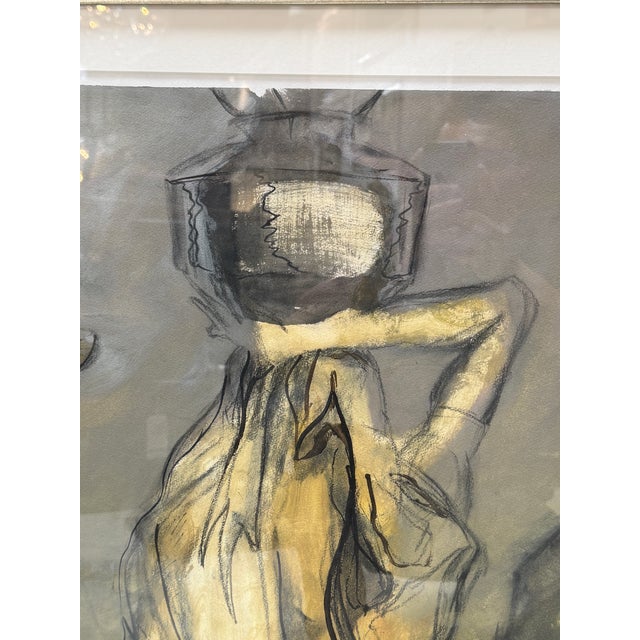 Jean- Rene Jerome Woman With Pot Artwork, Signed For Sale - Image 11 of 11