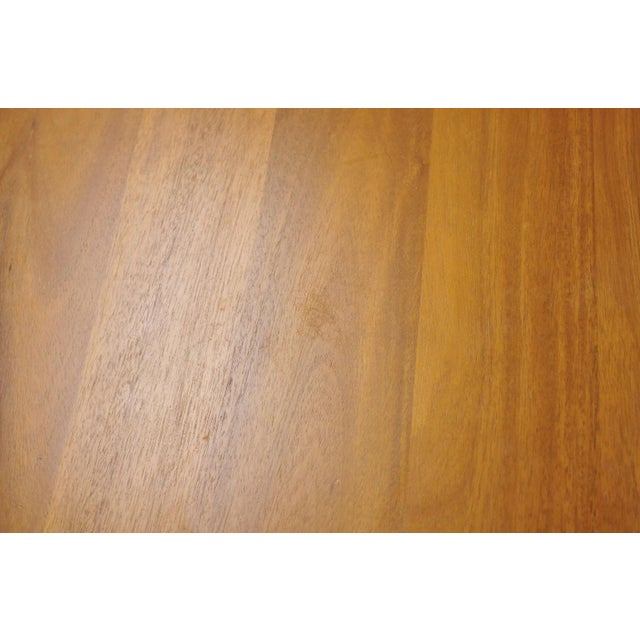 West Elm Williams Sonoma Mid Century Modern Acacia Teak Style Writing Desk (B) For Sale - Image 12 of 16