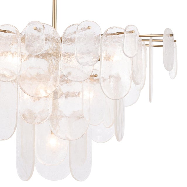2020s Regina Andrew Echo Glass Chandelier, Natural Brass For Sale - Image 5 of 7