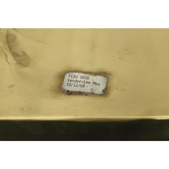 Brass Vintage Brass Signed Rooster Tray and Barware For Sale - Image 8 of 9