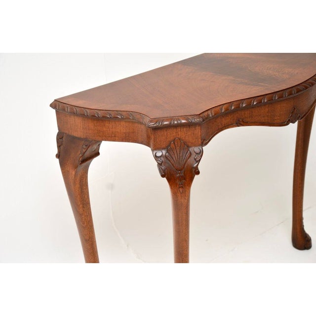 Brown Queen Anne Console Table, 1930s For Sale - Image 8 of 10