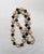 Metal Vintage 1960s Signed Napier Goldtone & Black Beaded Necklace For Sale - Image 7 of 9
