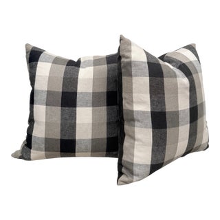 Pair of Pillows in Kravet Austin Check Fabric For Sale