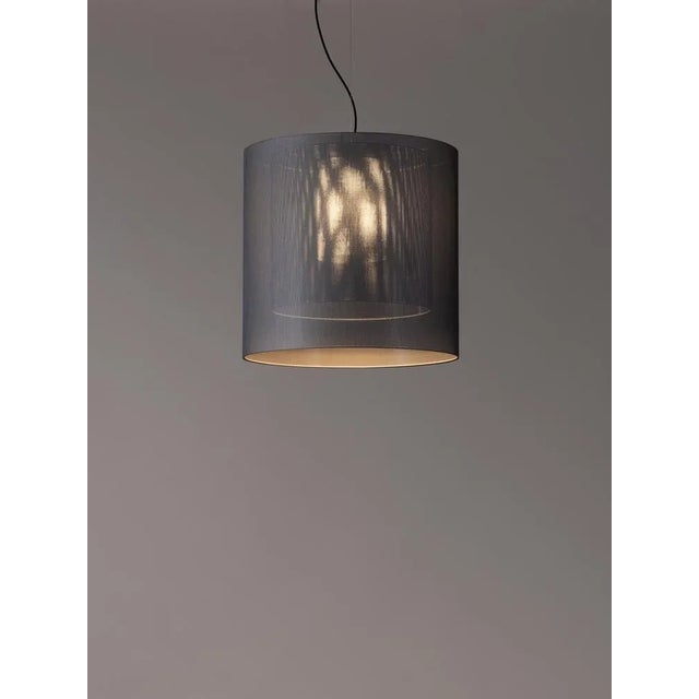 Grey and black moaré lm pendant lamp by antoni arola dimensions: d 62 x h 60 cm materials: metal, polyester. Available in...