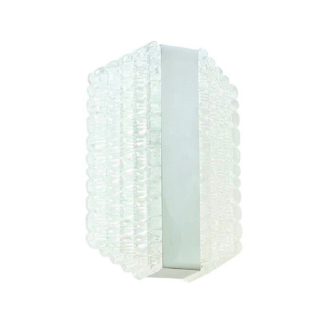 Mid-Century Modern Glass and Chrome Wall Sconce from Kaiser Leuchten, Germany, 1960s For Sale - Image 9 of 9