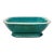 Vintage Blue Ceramic Oversized Pedestal Soap Dish For Sale