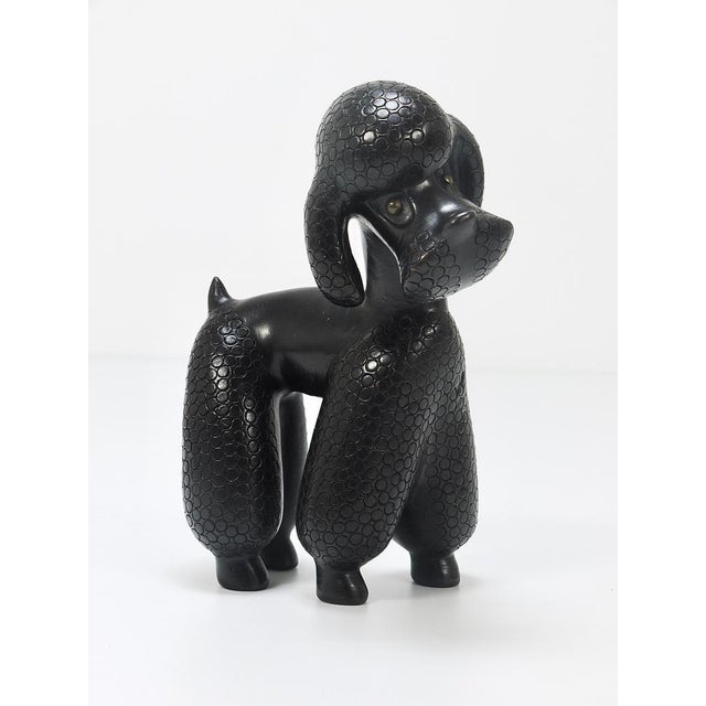 Dog Poodle Figurine attributed to Leopold Anzengruber, Austria, 1950s For Sale - Image 9 of 17