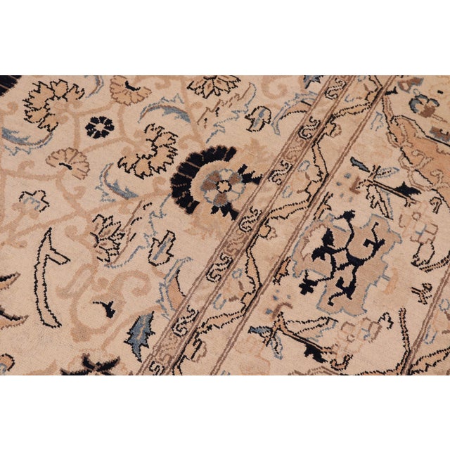 Textile Classic Ziegler Beige Tan Hand-Knotted Wool Rug - 8'11'' X 12'5'' For Sale - Image 7 of 8