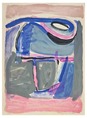 Bram Van Velde, Hommage à la Couleur, Lithograph, 1970