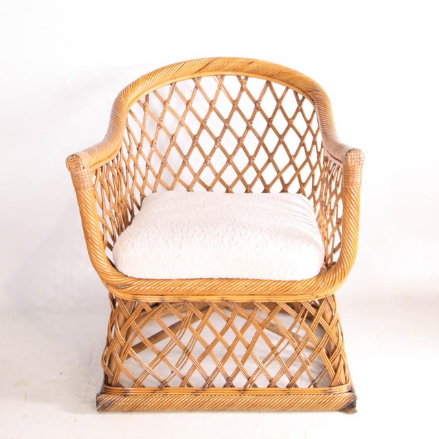 Wicker Rattan Lounge Set, 1970s, Set of 3 For Sale - Image 6 of 18