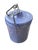 Ceramic Vintage French Country Periwinkle Blue Ceramic Lidded Canister & Striped Spoon After Digoin Sarreguemines For Sale - Image 7 of 13