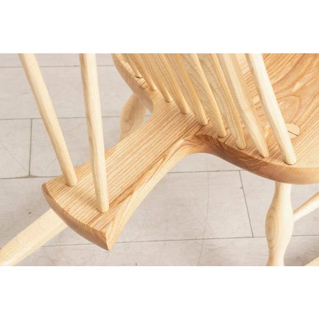 Brown Windsor Rocking Chair in Ash by Peter Quarmby For Sale - Image 8 of 12