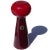 Beautiful vintage Murano hand blown deep red over white Italian art glass flower vase. Documented to the Galliano Ferro -...