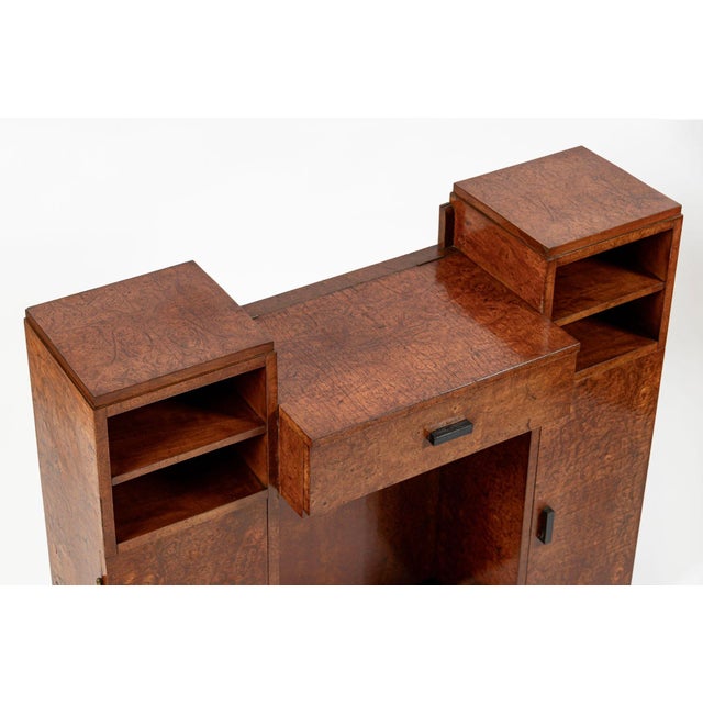 American Art Deco Birdseye Maple Vanity Cabinet or Dressing Table, Circa 1930 For Sale In Detroit - Image 6 of 18
