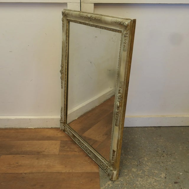Large Heavy French Wall Mirror For Sale - Image 5 of 7
