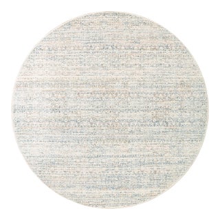 Amber Lewis x Loloi Zuma Ivory / Multi 5'-3" x 5'-3" Round Area Rug For Sale