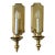 Vintage Polished Brass Electric Candlestick Wall Sconces, a Pair For Sale