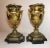 Bronze 1930s Pair of Antique Ornate Gilt Bronze Porcelain Painting Urn Vase Garniture Ewer For Sale - Image 8 of 12